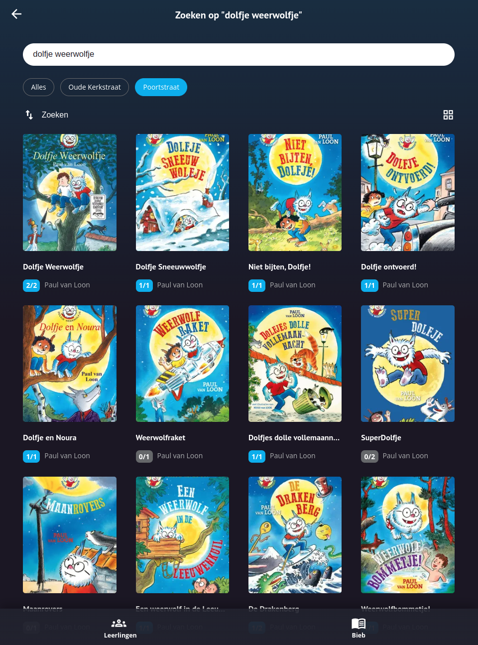 screenshot boekencollectie analyse